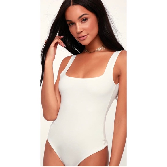 New Free People Intimately Tie Shoulder Sm 4 / 6 Ivory Open-Back Bodysuit - Picture 2 of 7